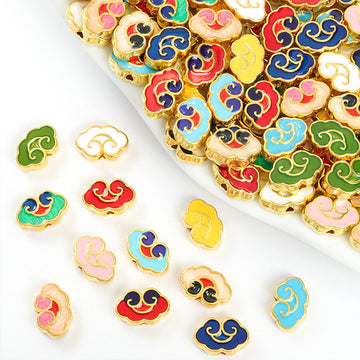 Enamel Cloud Beads in Twelve Traditional Color Combinations