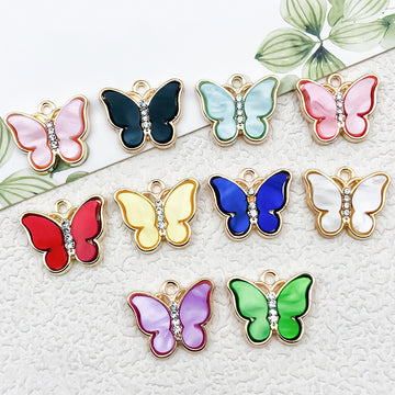Colorful Butterfly Glossy Charms with 11 Listed Options
