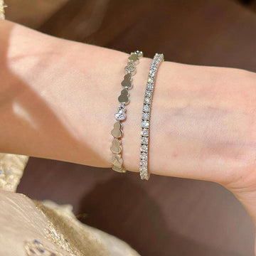 Gold Tone Polished Gourd Link Bracelet Metal Clasp