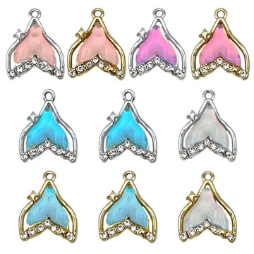Colorful Mermaid Tail Glossy Charms with 24 Listed Options