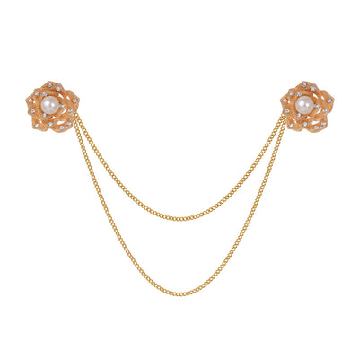 Front product view of the gold chain earring