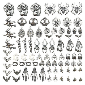 Metallic Pumpkin and Bat Metal Charms with 31 Listed Options