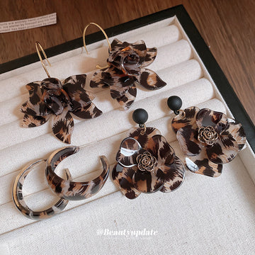 Leopard and Tortoiseshell Statement Earrings in Twenty Designs