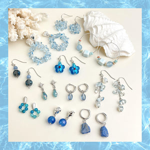 Blue Sea-Inspired Assorted Earrings Ten Mixed Styles