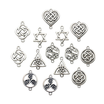 Alloy Metallic Chinese Knot and Celtic Knot Metal Charms with 10 Listed Options