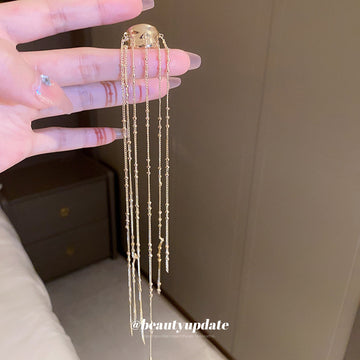 Asymmetric Hoop and Chain Single Ear Cuff Fashion Jewelry