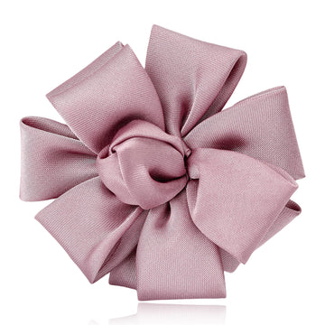 Layered Ribbon Bow Brooch In Six Solid Colors Decorative Lapel Pin