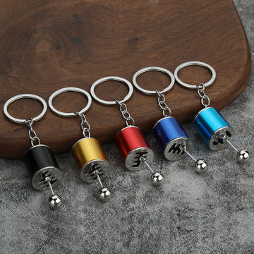 Metal Manual Gear Shift Keychain in 10 Color Styles