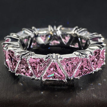 Triangle-Cut Full Eternity Band In Thirty-Two Stone Colors