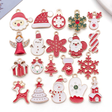 Colorful Reindeer and Snowflake Metal Charms with 42 Listed Options