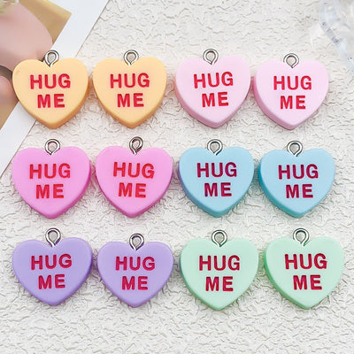 Printed detail graphic for the heart and alphabet letter charms
