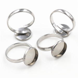 Round Ring Blank Jewelry Making Components In Detailed Metal Finishes