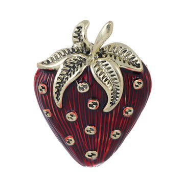 Strawberry Enamel Metal Brooch Pin 3.5 x 4.5 cm for Jackets and Lapels