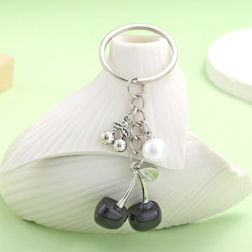 Cherry Charm Keychains in 4 Pictured Variations for Bags and Keys