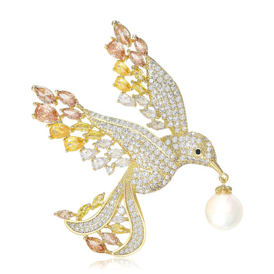 Flying Bird brooch shown from the front