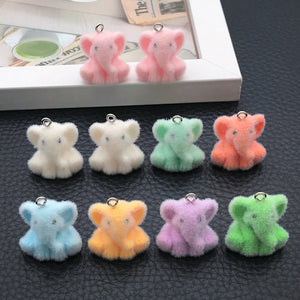 Colorful Bear Charms with Glossy Rounded Details