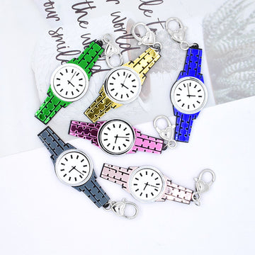 Mirror Acrylic Watch Bag Charms Heart Clasp 6 Colors