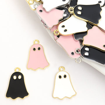 Enamel-Look Silver Gold Ghost Alloy Charms in 6 Styles