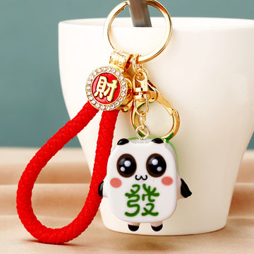 Mahjong Character Keychains in Three Pictured Fortune Strap Designs