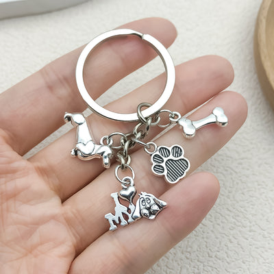Image 1 showing a person holding up two different key chains.