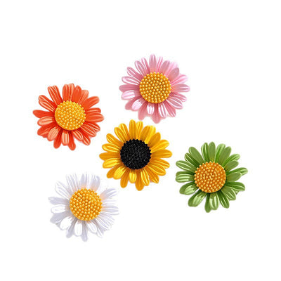Front product view of three flower hair clips