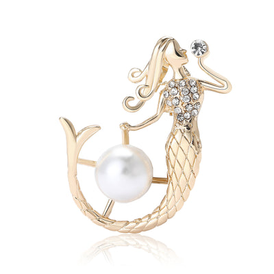 Mermaid with faux pearl shown from the front