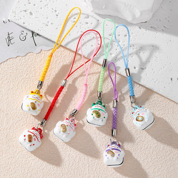 Lucky Cat Bell Phone Strap Charms in Twelve Colorful Designs