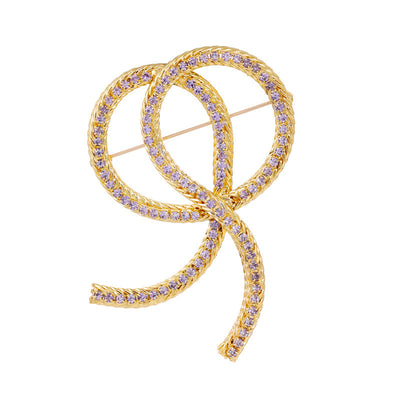 Front product view of the gold and amethyste brod bron bro
