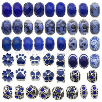 Blue Bead Glossy Beads with 43 Listed Options for DIY Jewelry Making