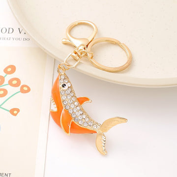 Ocean Animal Rhinestone Keychain Shark Crab Starfish Charm