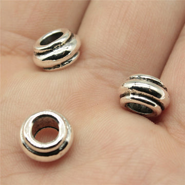 Double Groove Ring Spacer Beads in 2 Metal Finishes for Jewelry Making