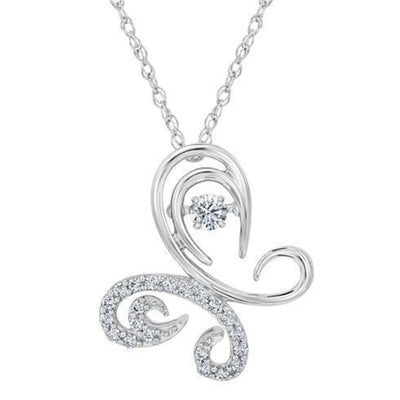Product view 1 showing butterfly outline with a small suspended stone