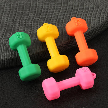 Mini Gym Dumbbell Shaped Charm Pendants in Ten Colors