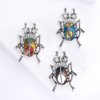 Shield Beetle Brooch shown alone on a light background