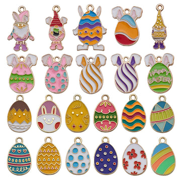 Colorful Rabbit Metal Charms with 13 Listed Options