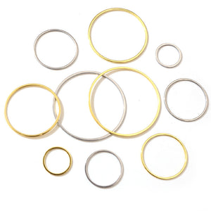Stainless Steel Hoop Earring Findings in Twenty Size Options