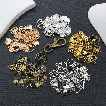 Mixed Tone Heart Charm Assortments in Six Pictured Options