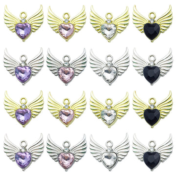 Metallic Heart Metal Keychains with 6 Listed Options