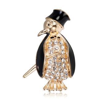 Penguin Enamel Metal Brooch Pin for Jackets and Lapels