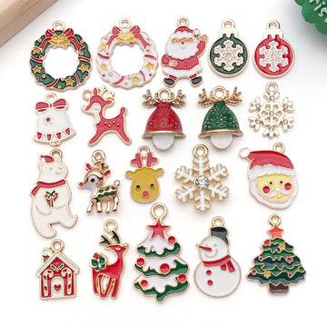 Colorful Snowflake and Reindeer Metal Charms with 59 Listed Options
