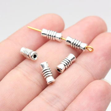 Wrapped Coil Tube Metal Spacer Bead for Jewelry Making