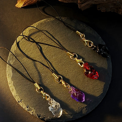 Main product view of transparent Anatomical Heart Phone Strap Charms in Four Colors