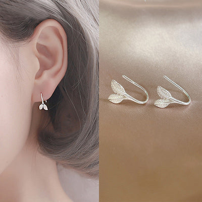 Leaf Hook earrings in front product view