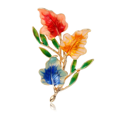 Front product view of an enamele brooch