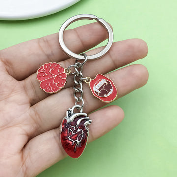 Halloween Charm Keychains Featuring Anatomy Heart Across 44 Pictured Variations