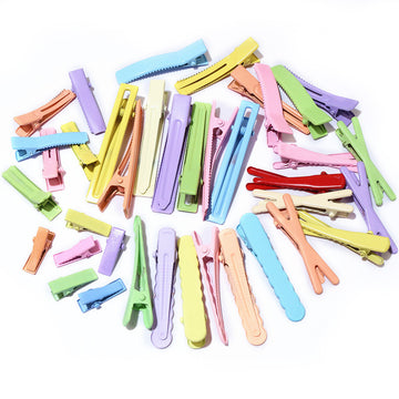 Colorful Painted Metal Alligator Hair Clips in Six Sizes
