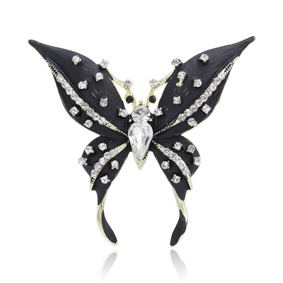Crystal Butterfly Brooch on white background