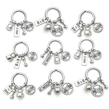 Fitness Charm Keychains Featuring Heart Across 17 Pictured Variations