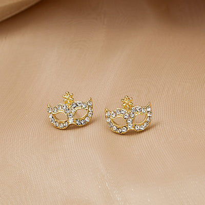 Primary supplied view of masquerade mask stud earrings
