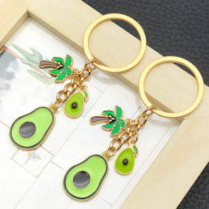 Rabbit, Lemon and Avocado Enamel Keychains in 3 Designs